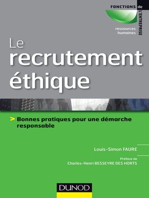 cover image of Le recrutement éthique et responsable